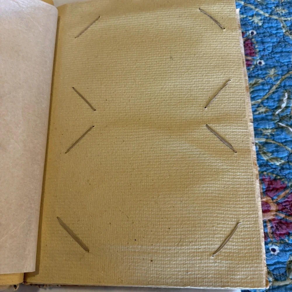 Handmade Woven‎ Photo Album Scrapbook Silver Tone Elephant Rustic Boho 12x10
